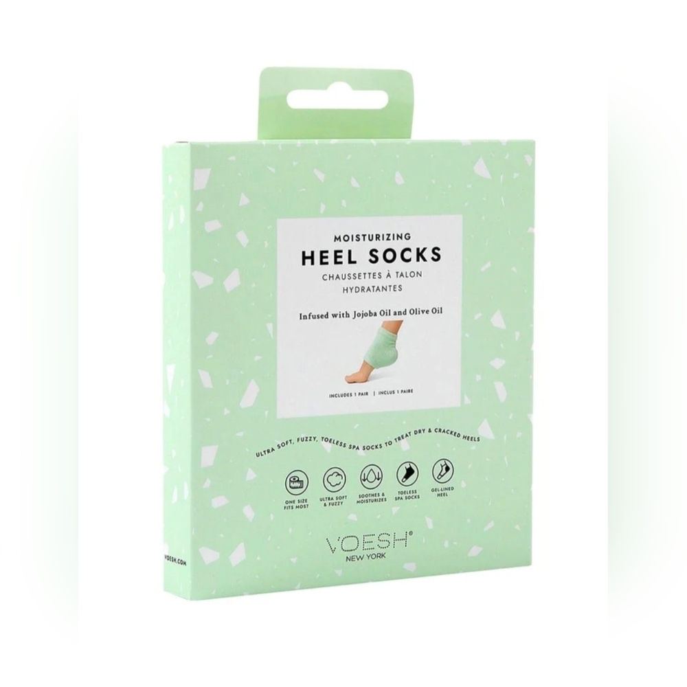 VOESH New York Moisturizing Heel Socks - Green